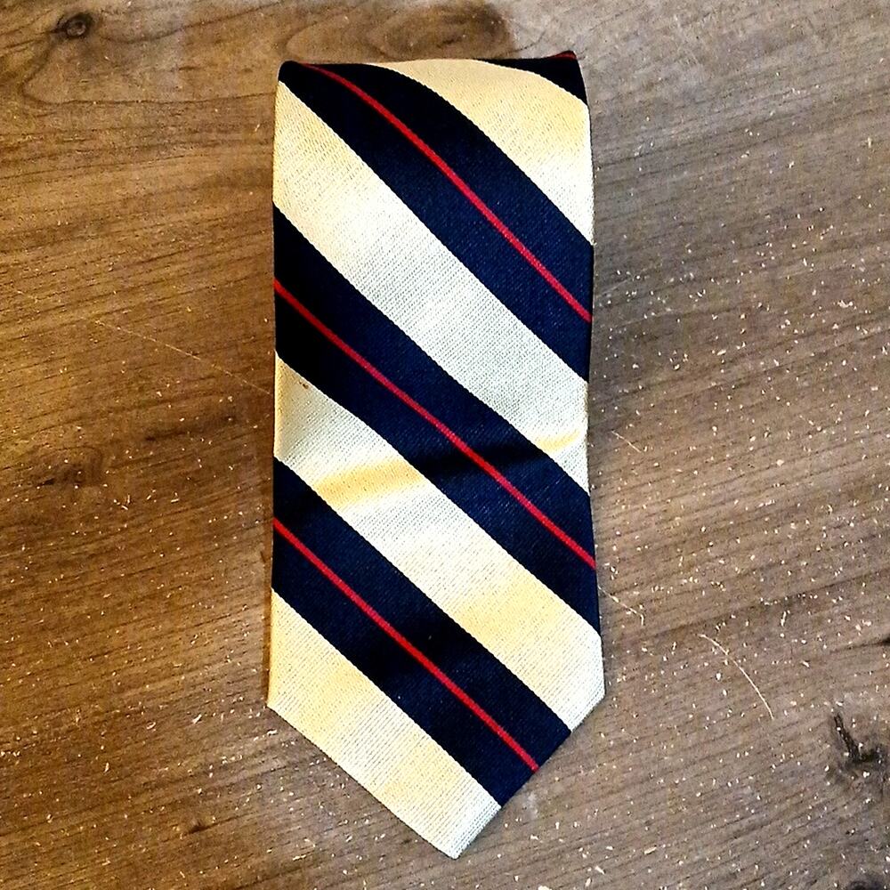 J.S. Blank & Co. All Silk Striped Tie Gold And Black
